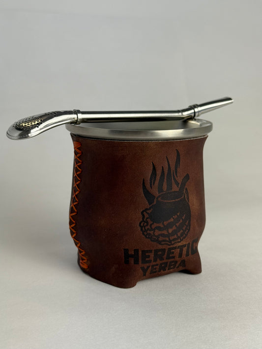 Leather Wrapped Yerba Mate Calabash