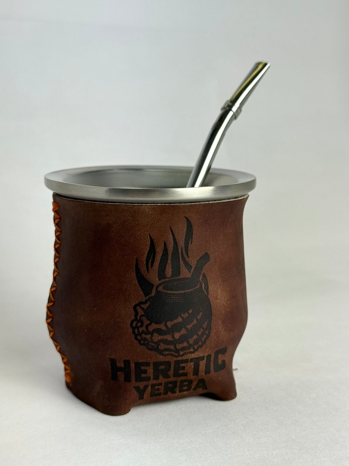 Leather Wrapped Yerba Mate Calabash