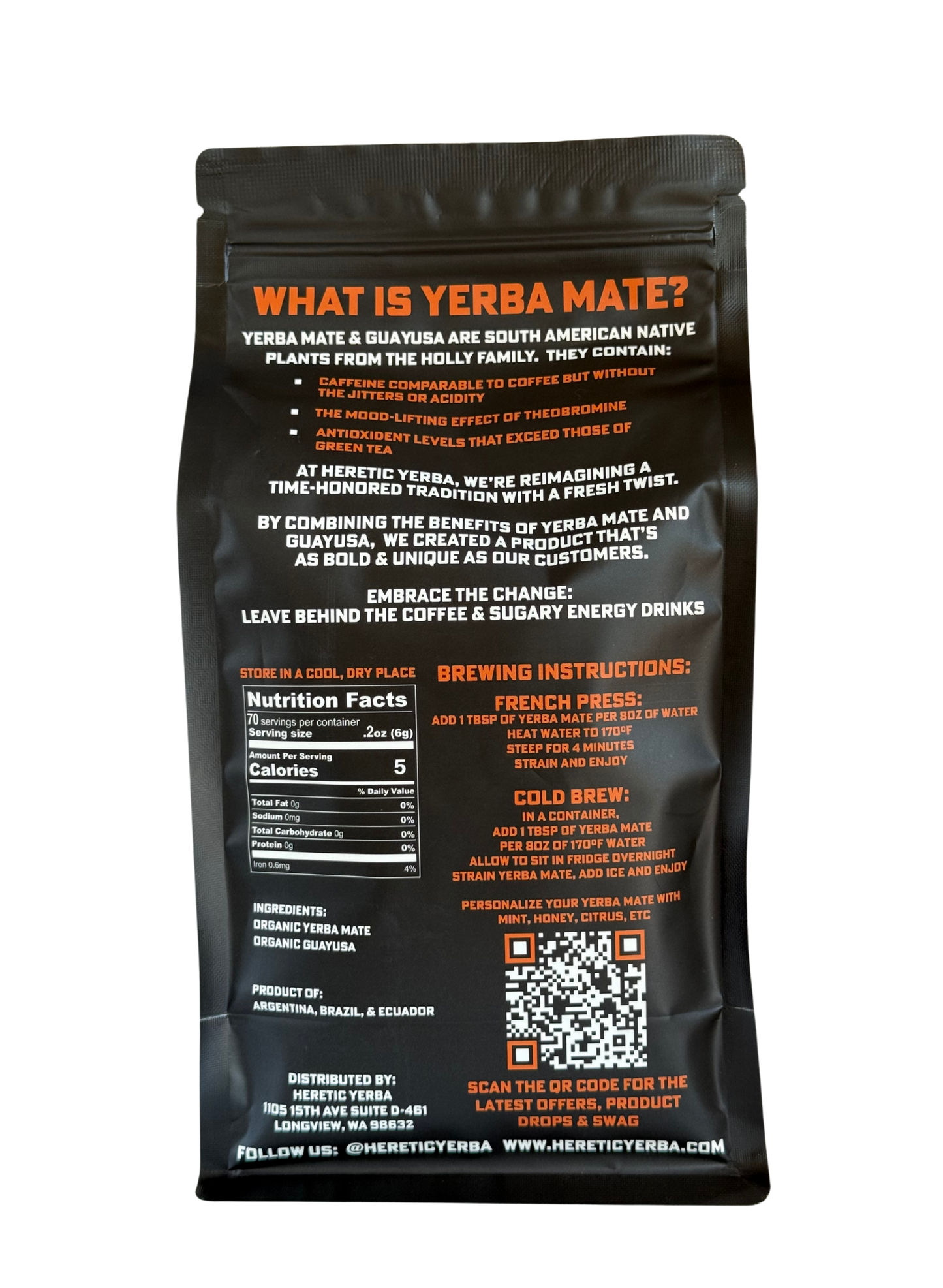 Yerba Mate / Guayusa Blend 16oz
