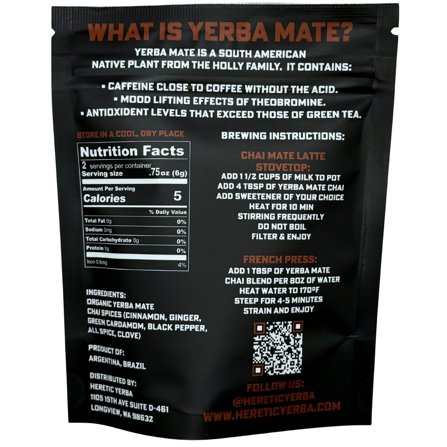 Yerba Mate Chai Blend 16oz