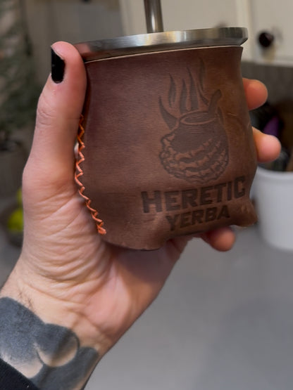 Leather Wrapped Yerba Mate Calabash