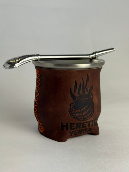 Leather Wrapped Yerba Mate Calabash