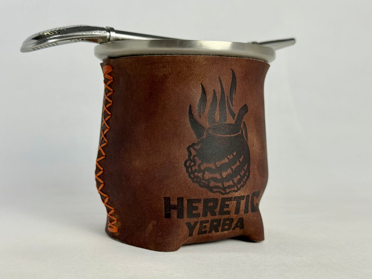 Leather Wrapped Yerba Mate Calabash