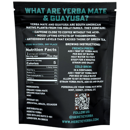 Yerba Mate / Guayusa / Mint Blend 16oz