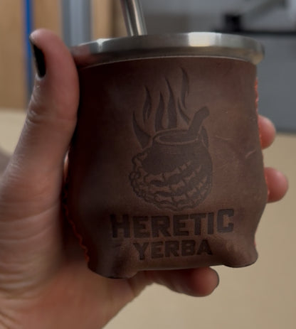 Leather Wrapped Yerba Mate Calabash