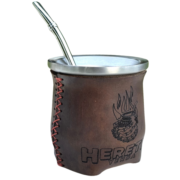 Leather Wrapped Yerba Mate Calabash image 0