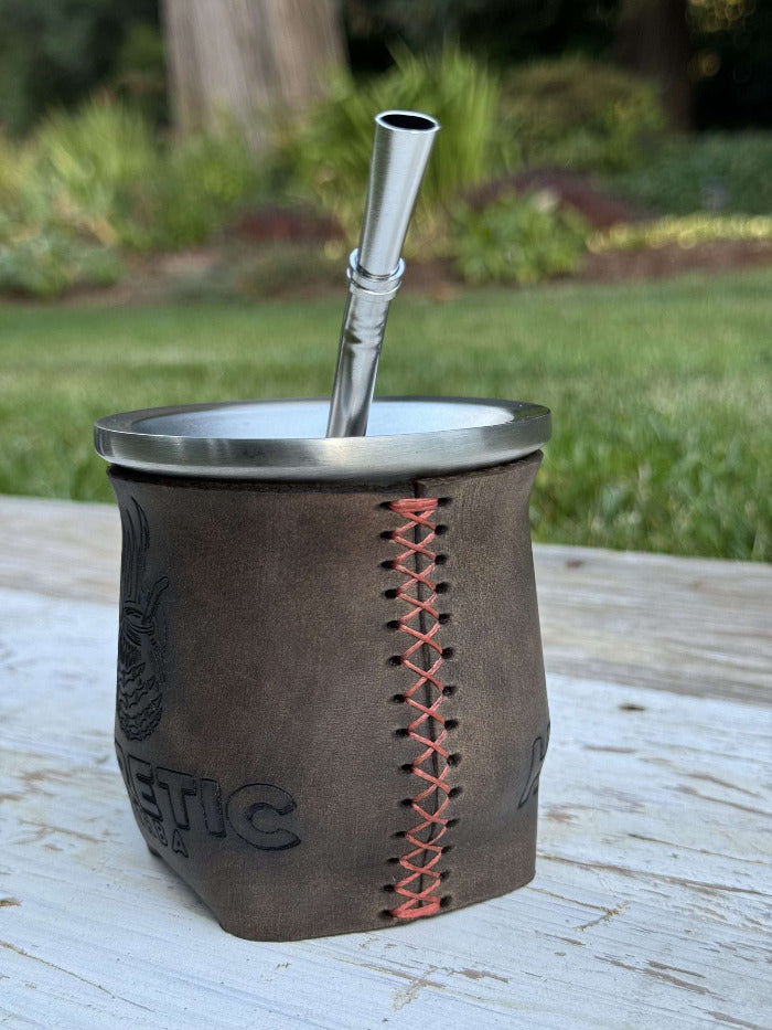 Leather Wrapped Yerba Mate Calabash image 3