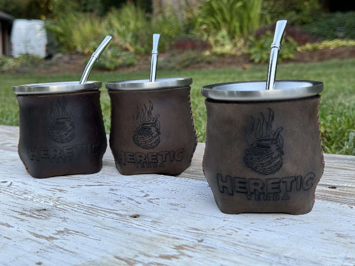 Leather Wrapped Yerba Mate Calabash image 4